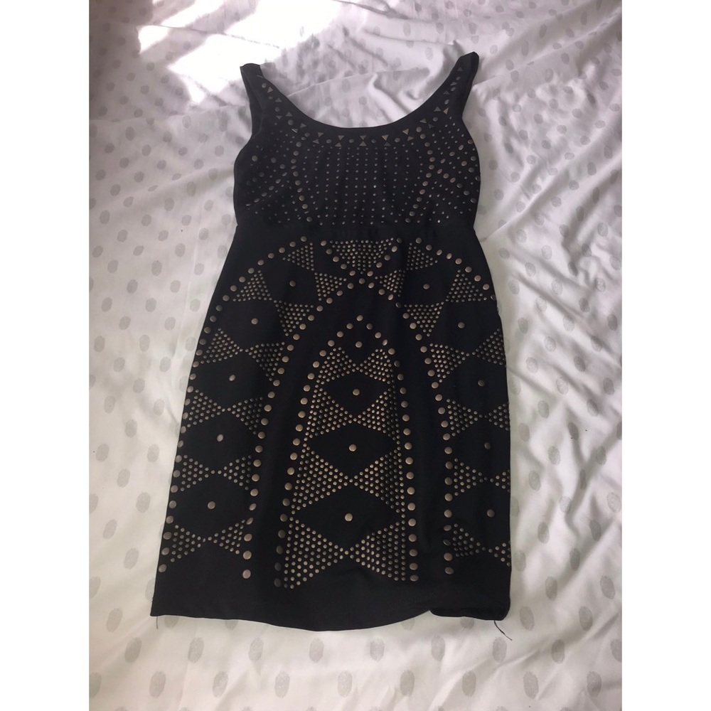 Gold and Black Dress
